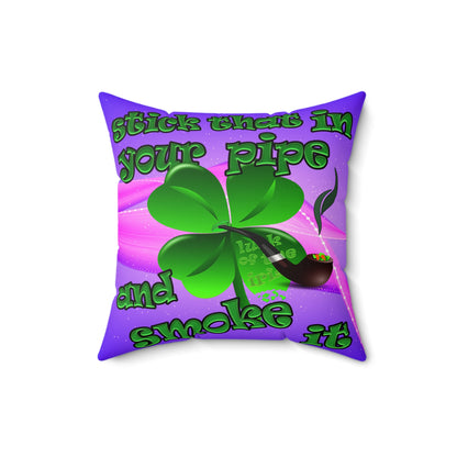 celtics logo - Faux Suede Square Pillow - (purple-pink wave)