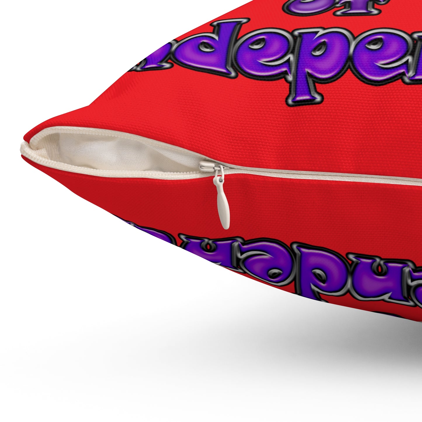 declaration of the independents - Spun Polyester Square Pillow - (red)
