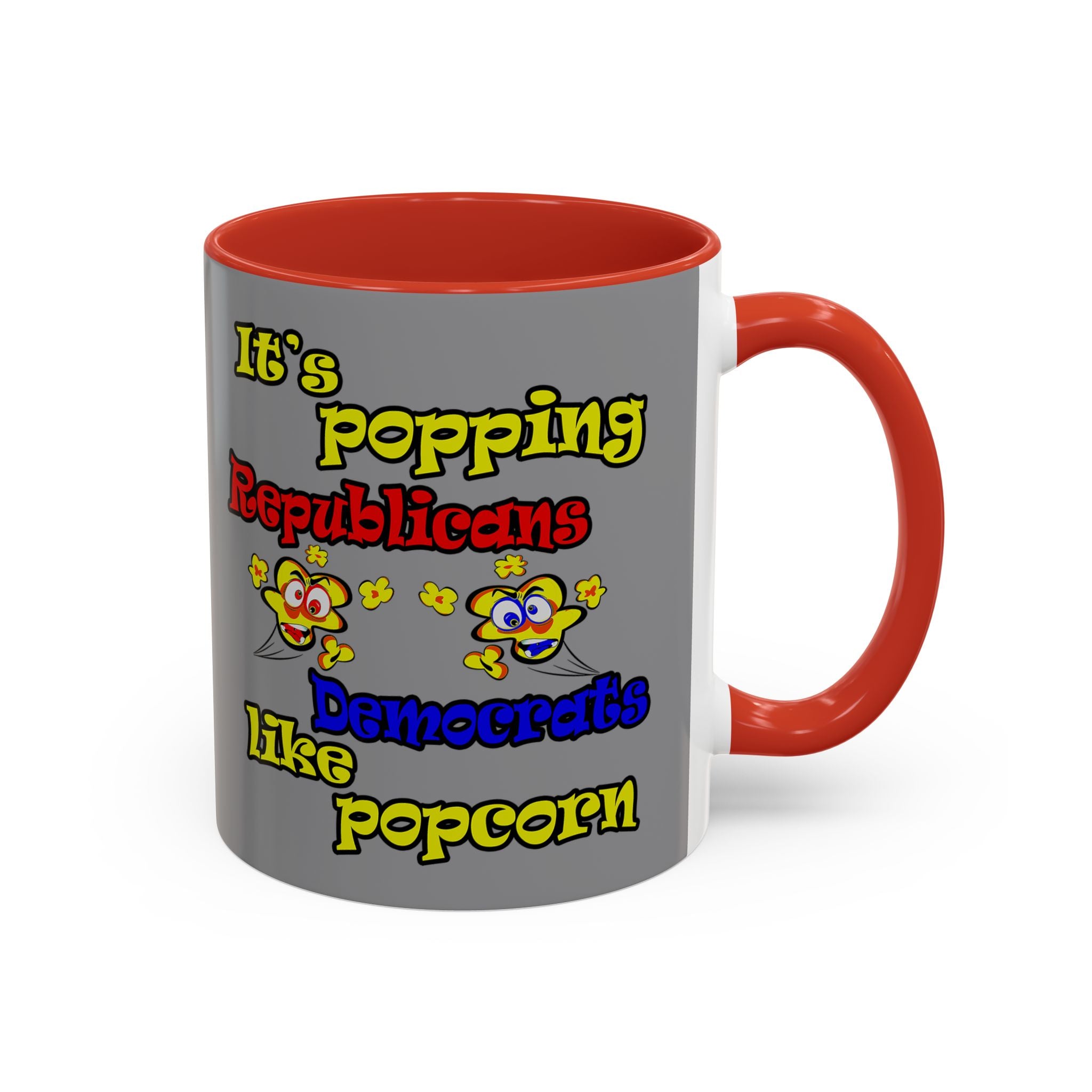 popping like popcorn - Accent Mug (grey)