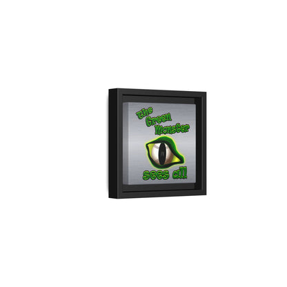 green monster - framed canvas art (brushed nickel)