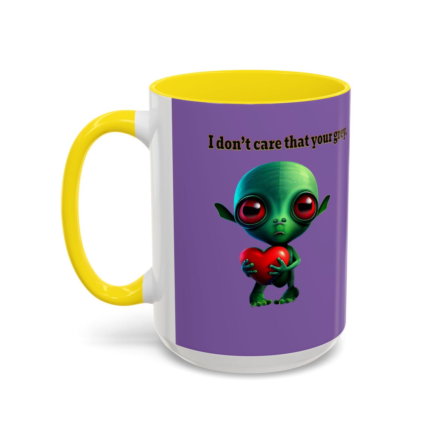 I don't care that your grey - Accent Mug (light purple)