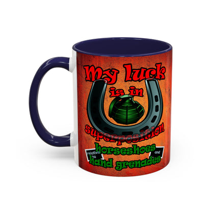 my luck - Accent Mug (burnt orange)