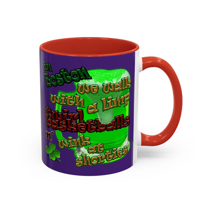 celtics logo - Accent Mug (purple)
