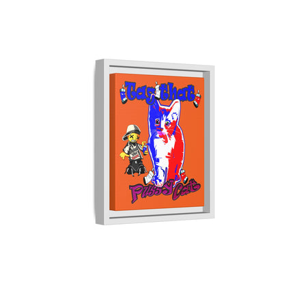 tag that - framed canvas art (orange)