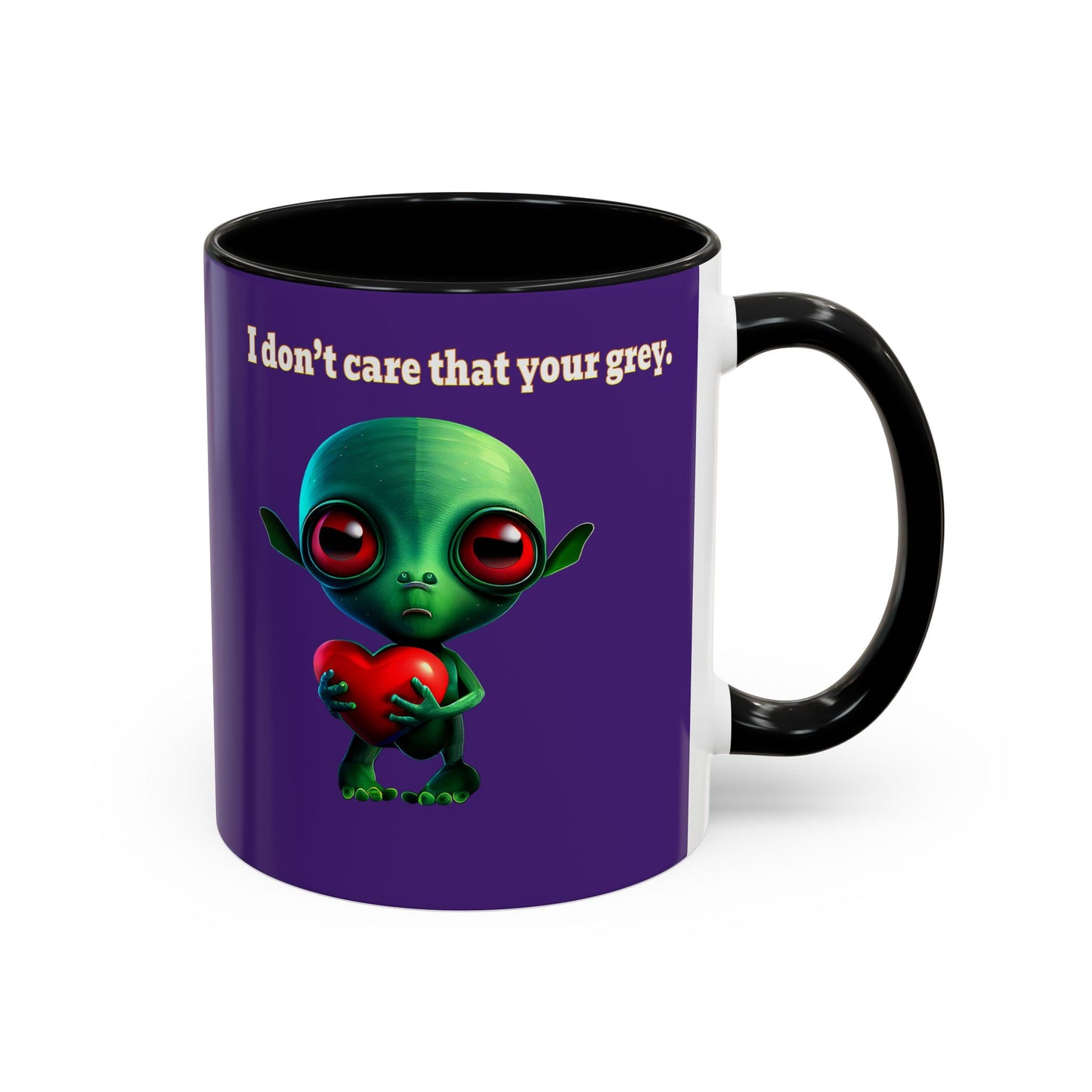 I don't care that your grey - Accent Mug (purple)