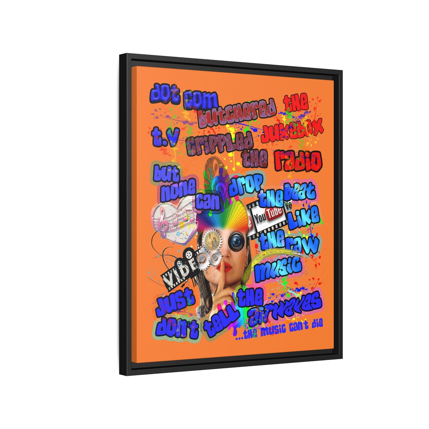 drop the beat - framed canvas art (crusta)