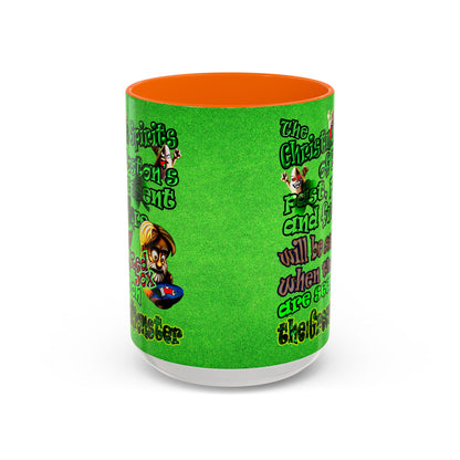 christmas spirits of boston - Accent Mug (green turf)