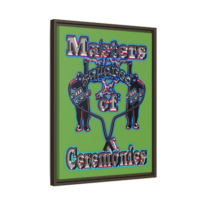 em cee squared - framed canvas art (green)