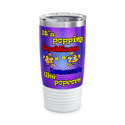 popping like popcorn - Ringneck Tumbler, 20oz (purple wave)
