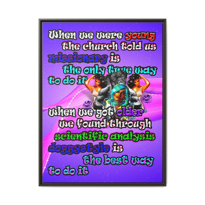 doggystyle - framed canvas art (purple-pink wave)