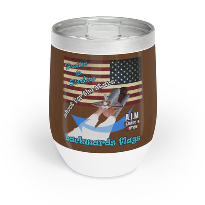 shoot for the stars - Chill Wine Tumbler (brown)