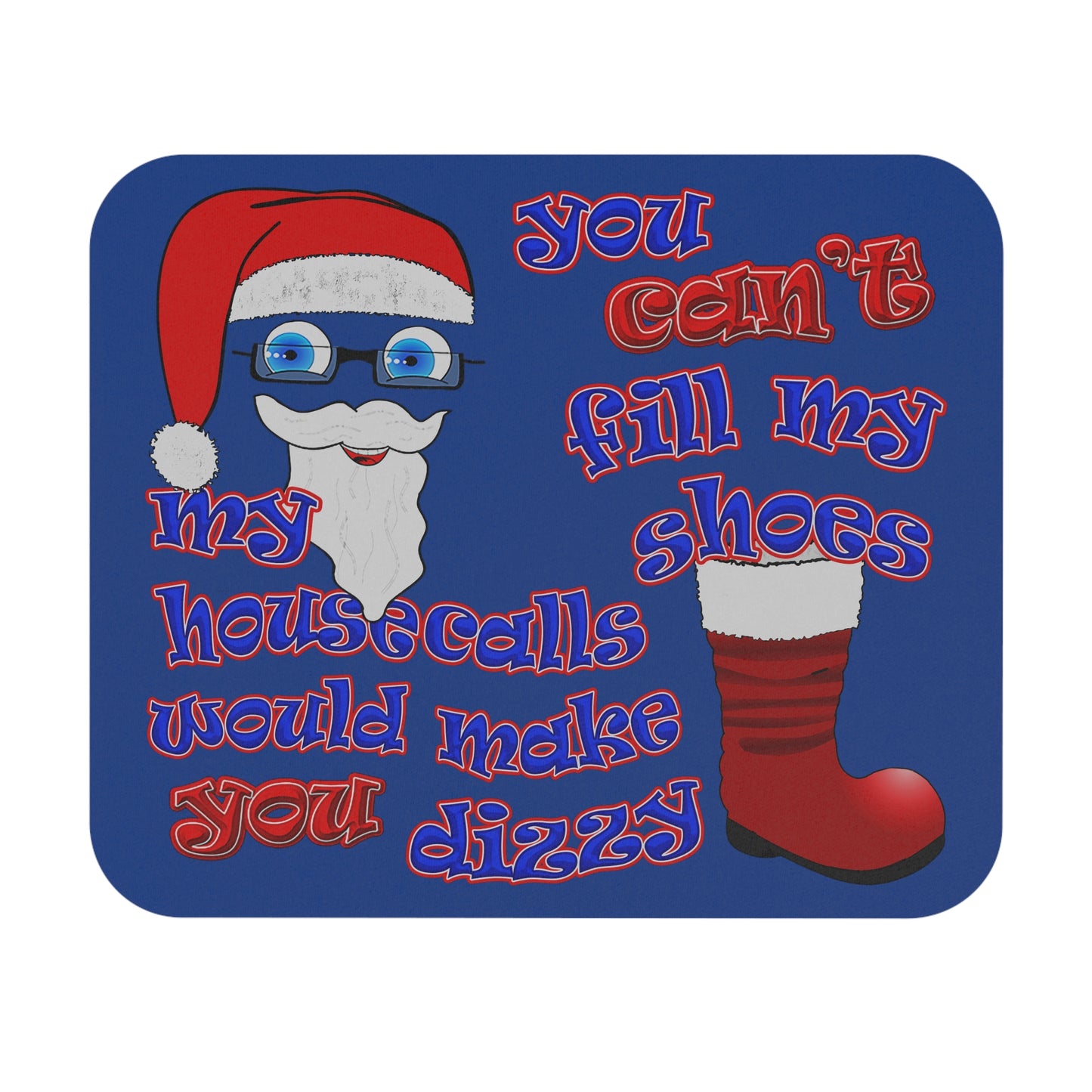 santa's shoes - Mouse Pad (Rectangle) (dark blue)
