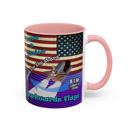 shoot for the stars - Accent Mug (purple wave)