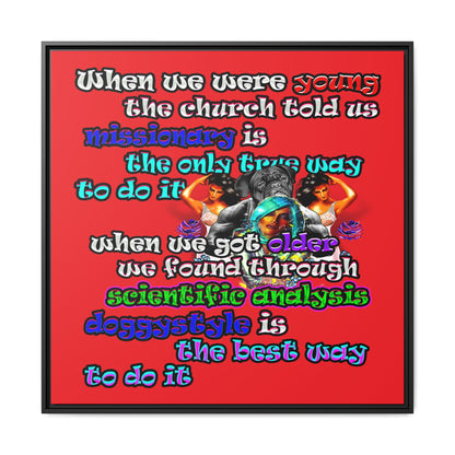 doggystyle - framed canvas art (red)