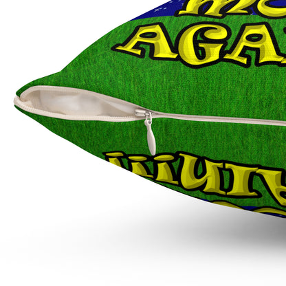 shoot the moon again - Spun Polyester Square Pillow - ('snoops' background)