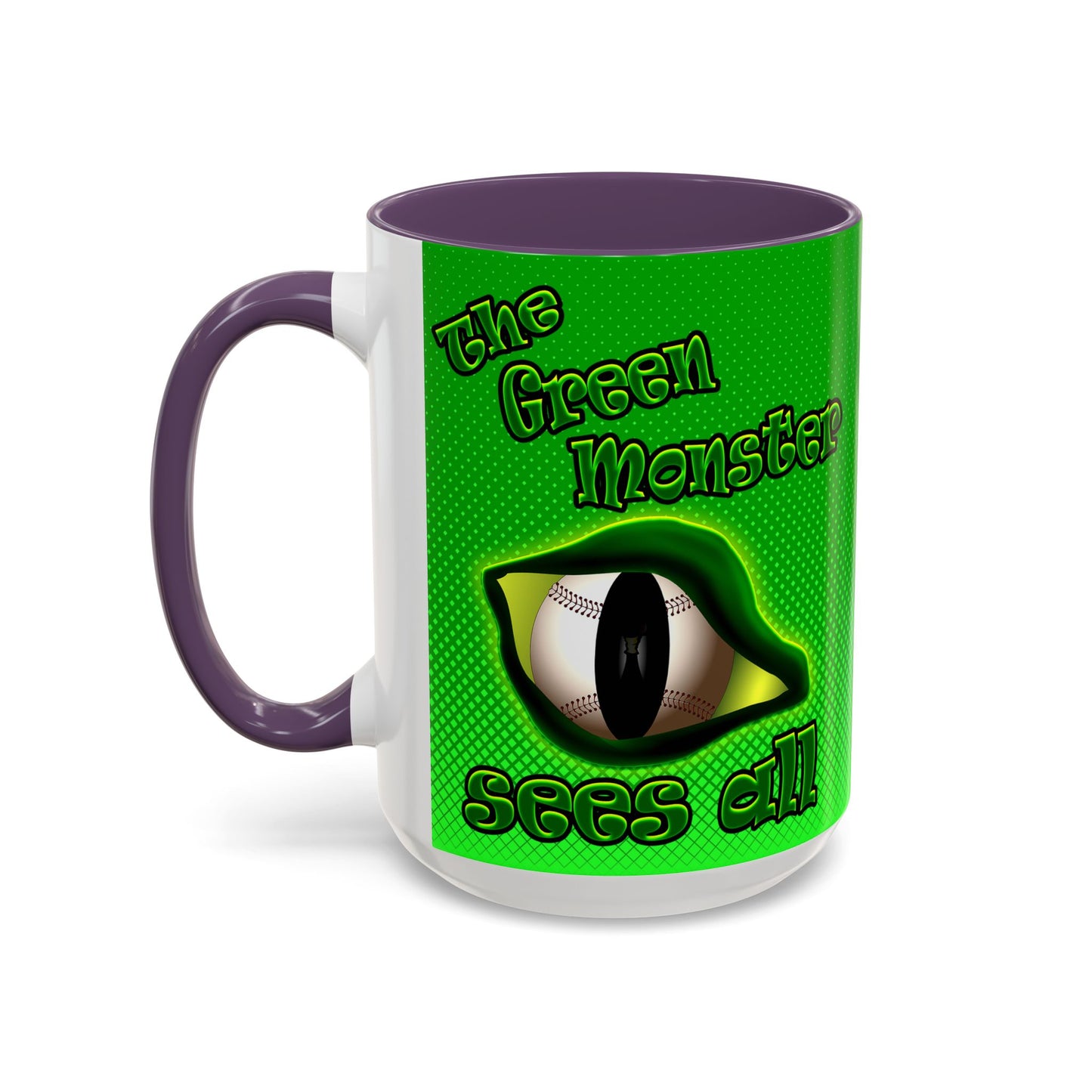 green monster - Accent Mug (logo green)
