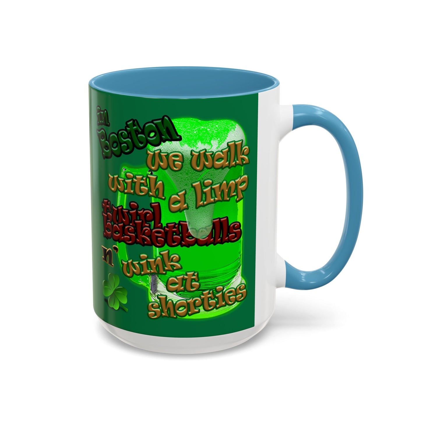 celtics logo - Accent Mug (dark green)