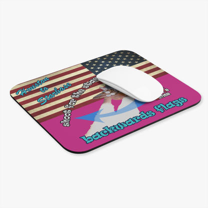 shoot for the stars - Mouse Pad (Rectangle) - (pink)
