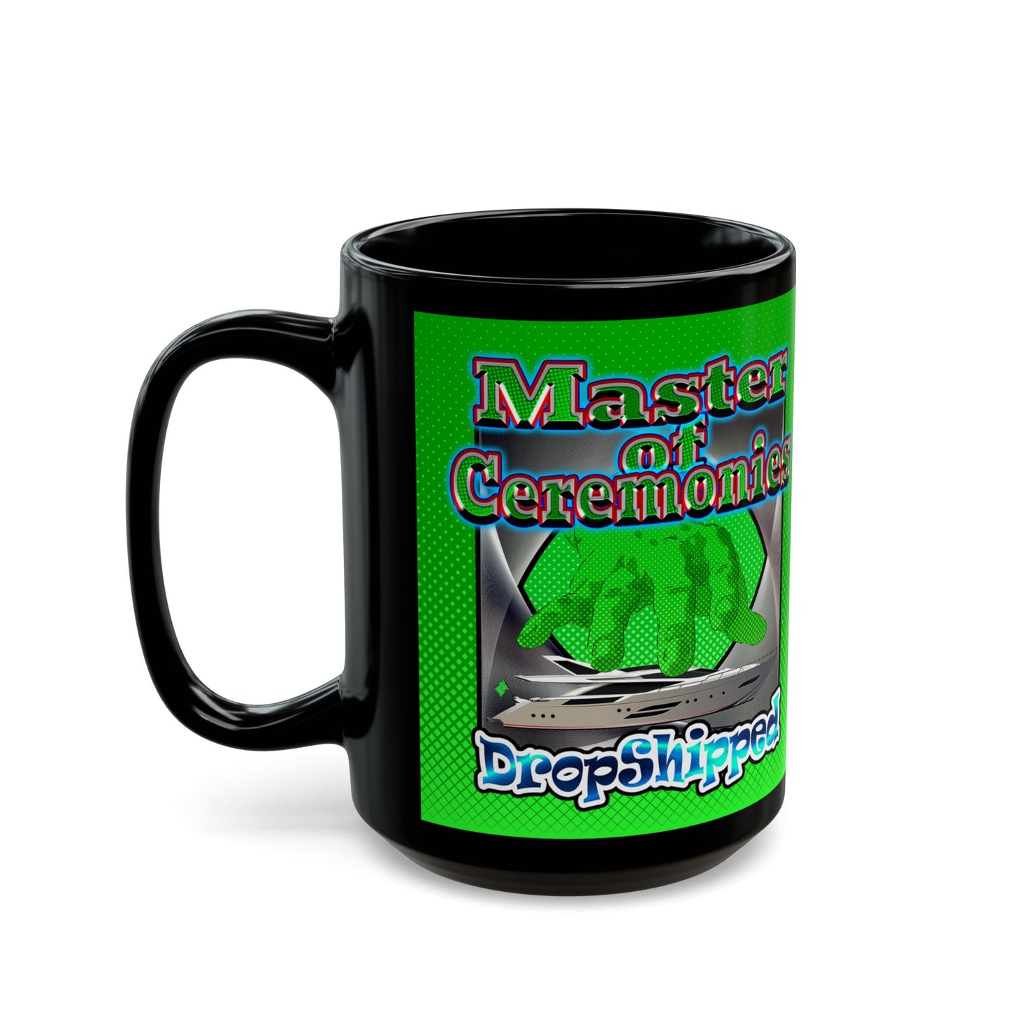 logo - Black Mug (logo green)