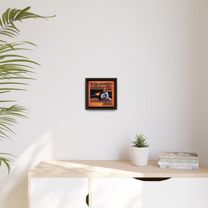 defy conquer reach - framed canvas art (burnt orange)