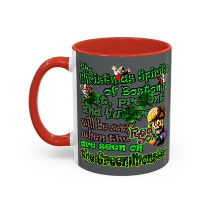 christmas spirits of boston - Accent Mug (dark grey)