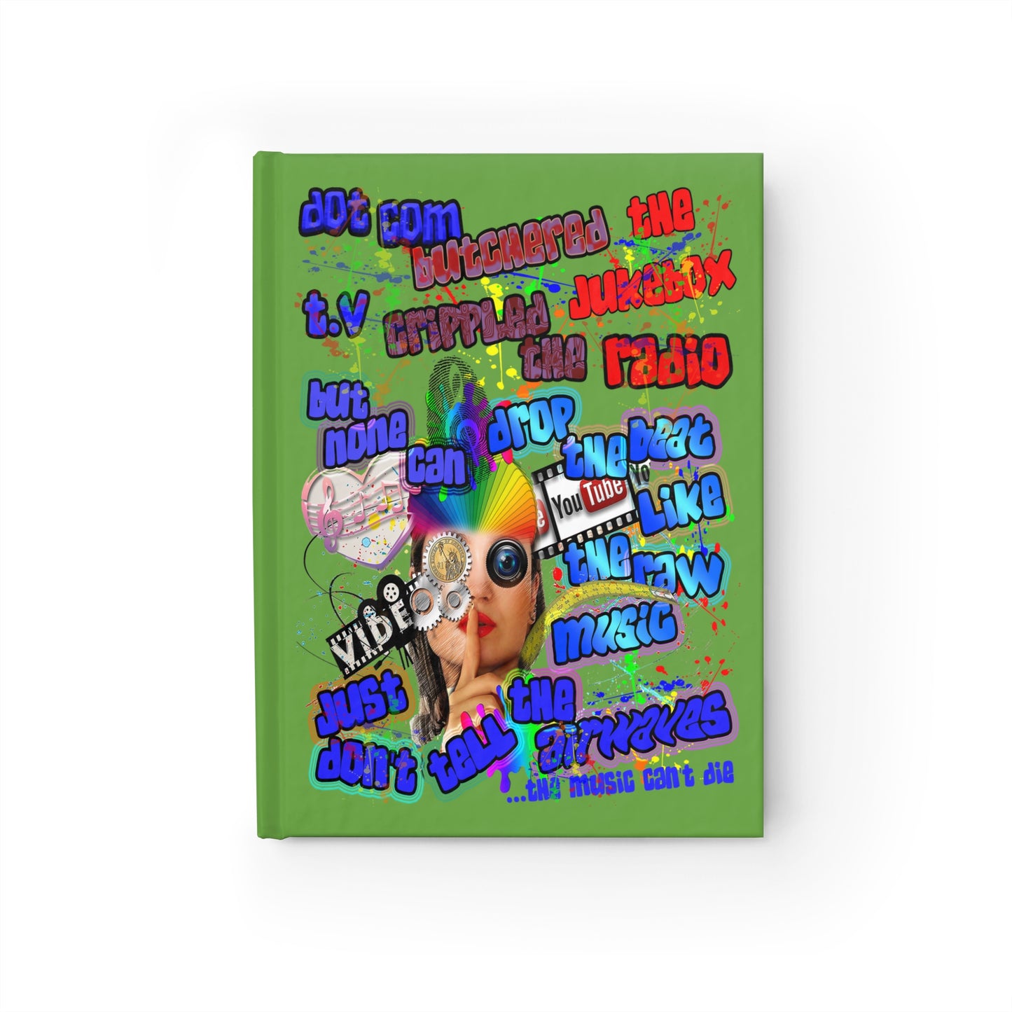 drop the beat - journal-lined (green)