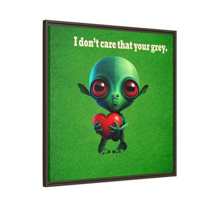I don't care that your grey - framed canvas art (green turf)