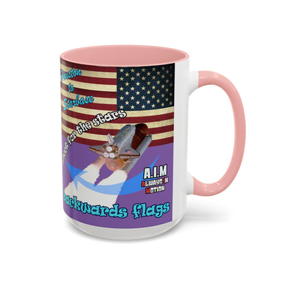 shoot for the stars - Accent Mug (light purple)