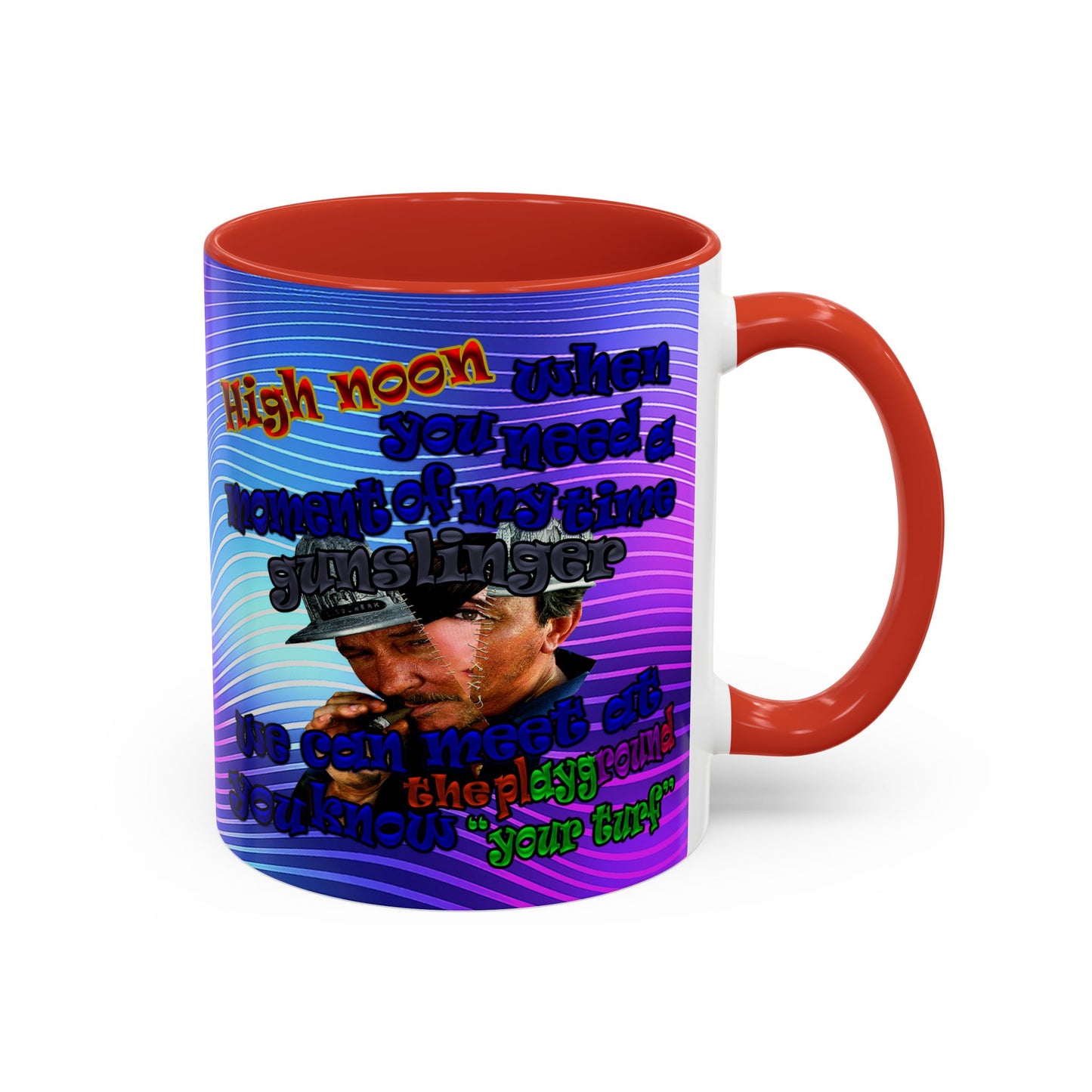 high noon - Accent Mug (purple wave)