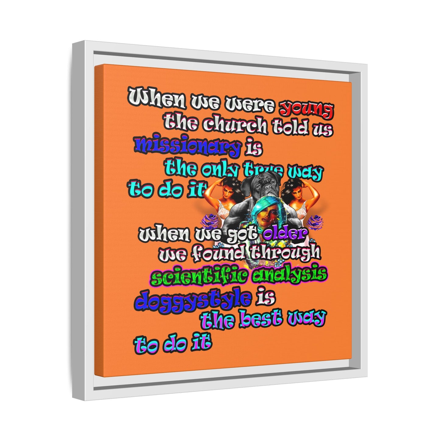 doggystyle - framed canvas art (crusta)