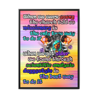 doggystyle - framed canvas art (color blur)