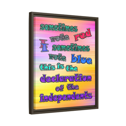 declaration of the independents - framed canvas art (color blur)