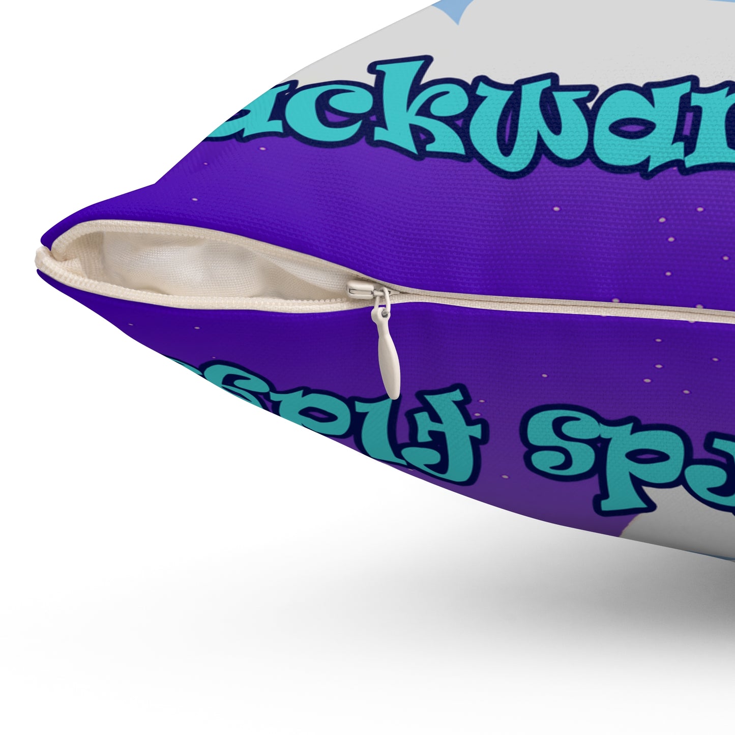 shoot for the stars - Spun Polyester Square Pillow - (purple-pink wave)