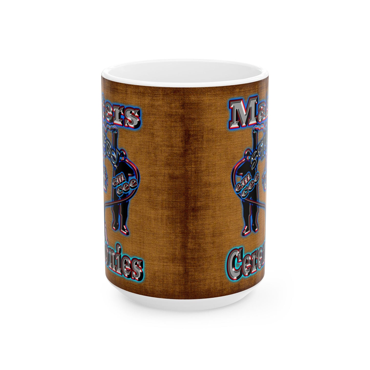 em cee squared - White Mug (brown papyrus)