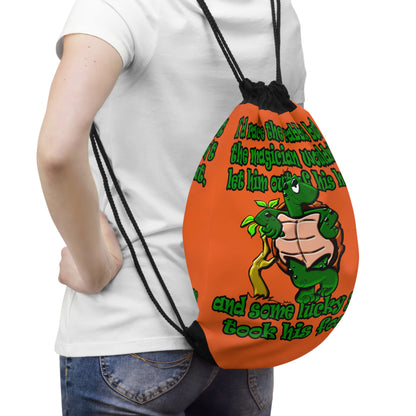 turtle race - Drawstring Bag (orange)