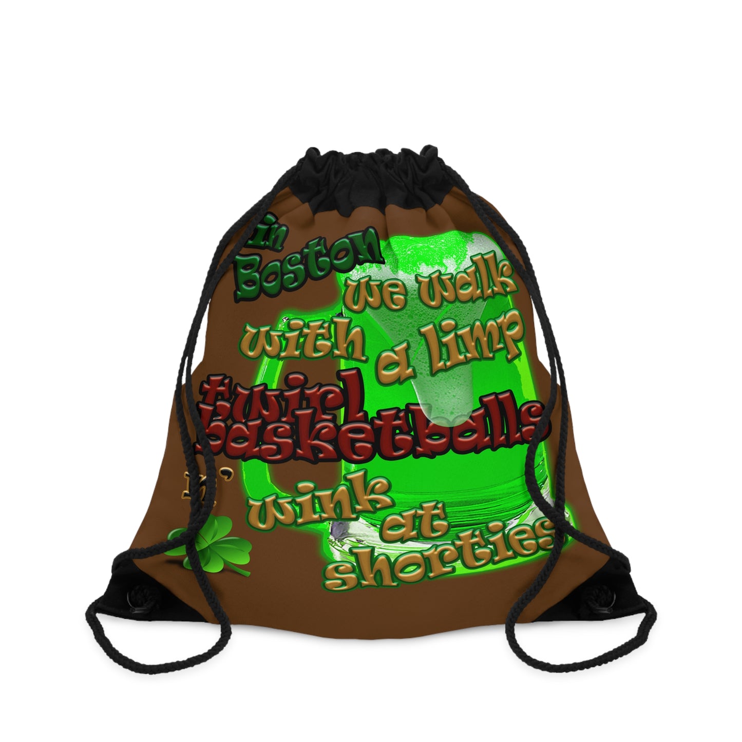 celtics logo - Drawstring Bag (brown)