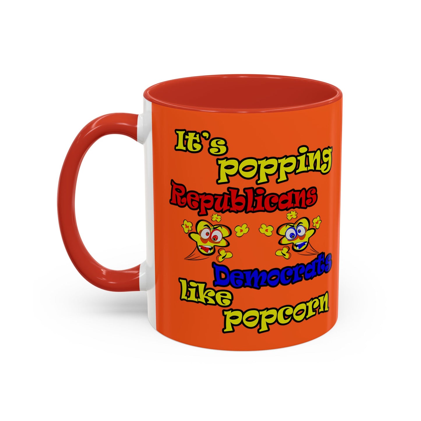 popping like popcorn - Accent Mug (orange)