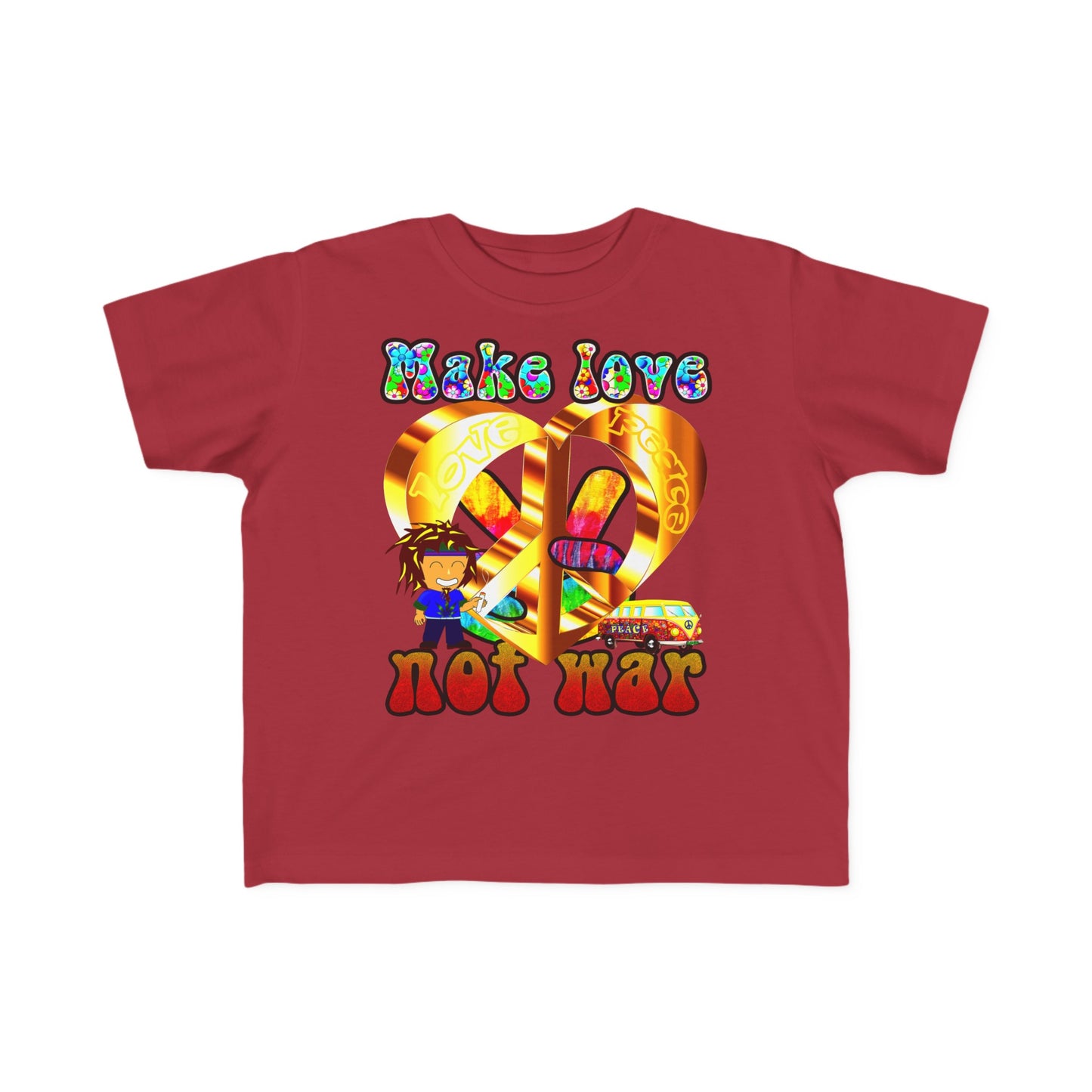 love peace - Toddler's Fine Jersey Tee