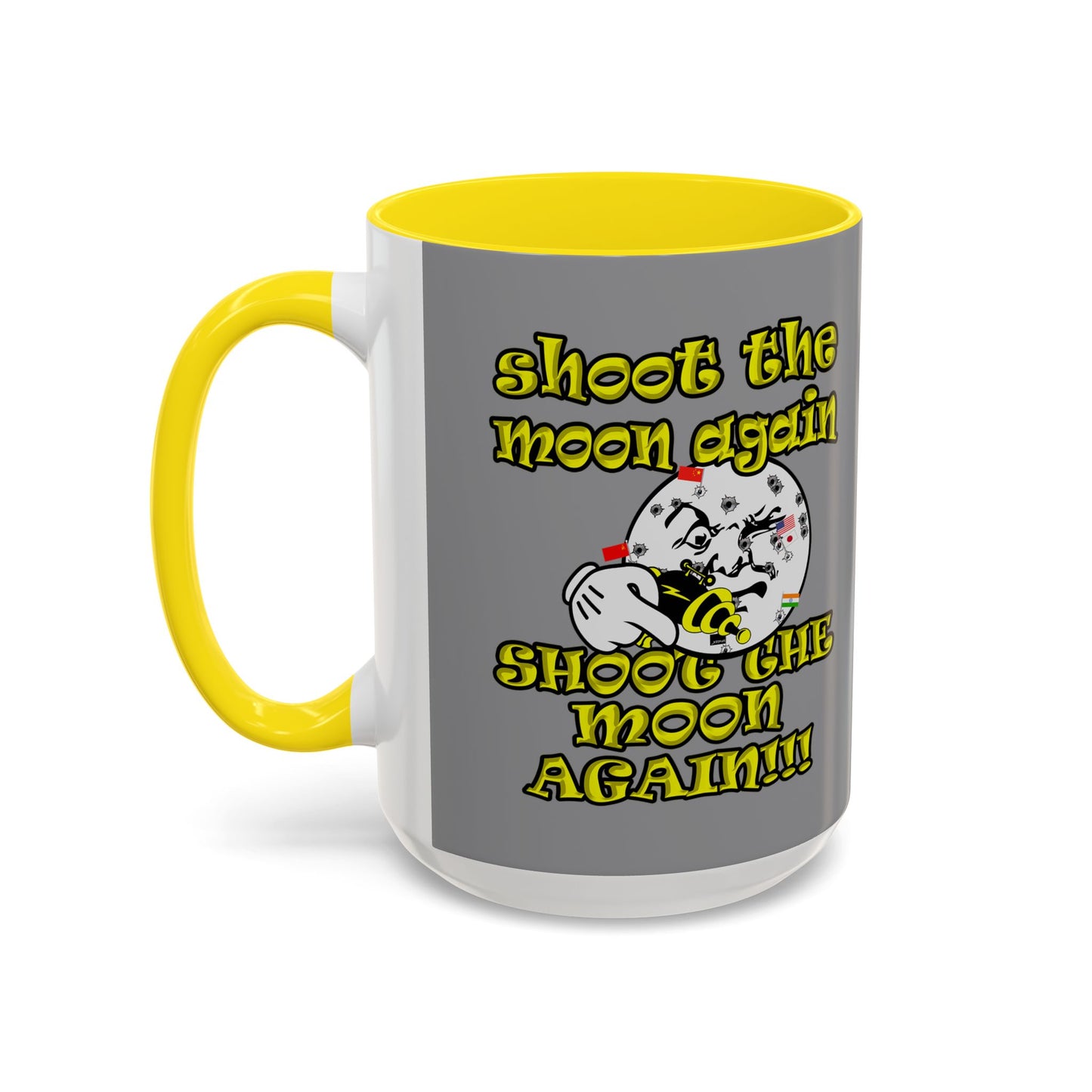shoot the moon again - Accent Mug (grey)