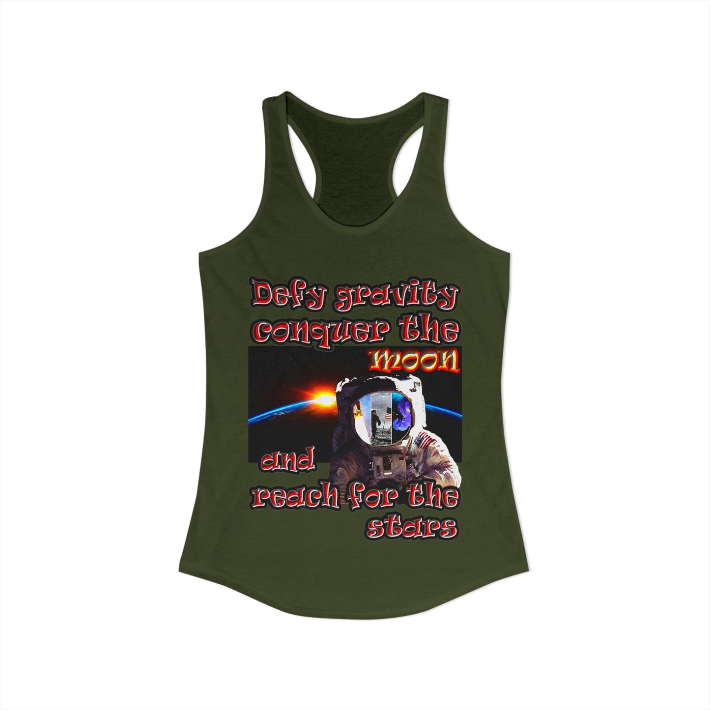 defy conquer reach - Women's Ideal Racerback Tank