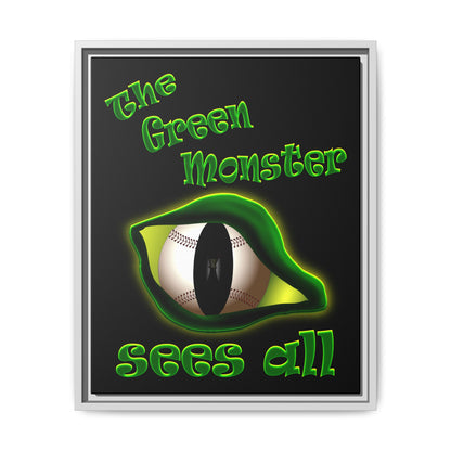 green monster - framed canvas art (black)