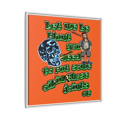 og - framed canvas art (orange)