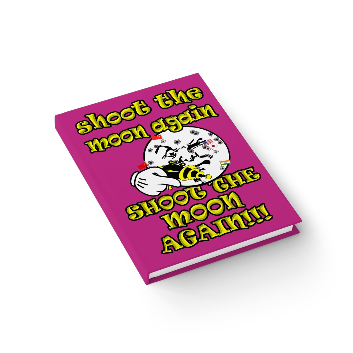 shoot the moon again - journal-blank (pink)