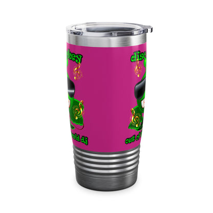disc jockey - Ringneck Tumbler, 20oz (pink)