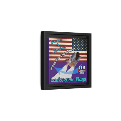 shoot for the stars - framed canvas art (purple)