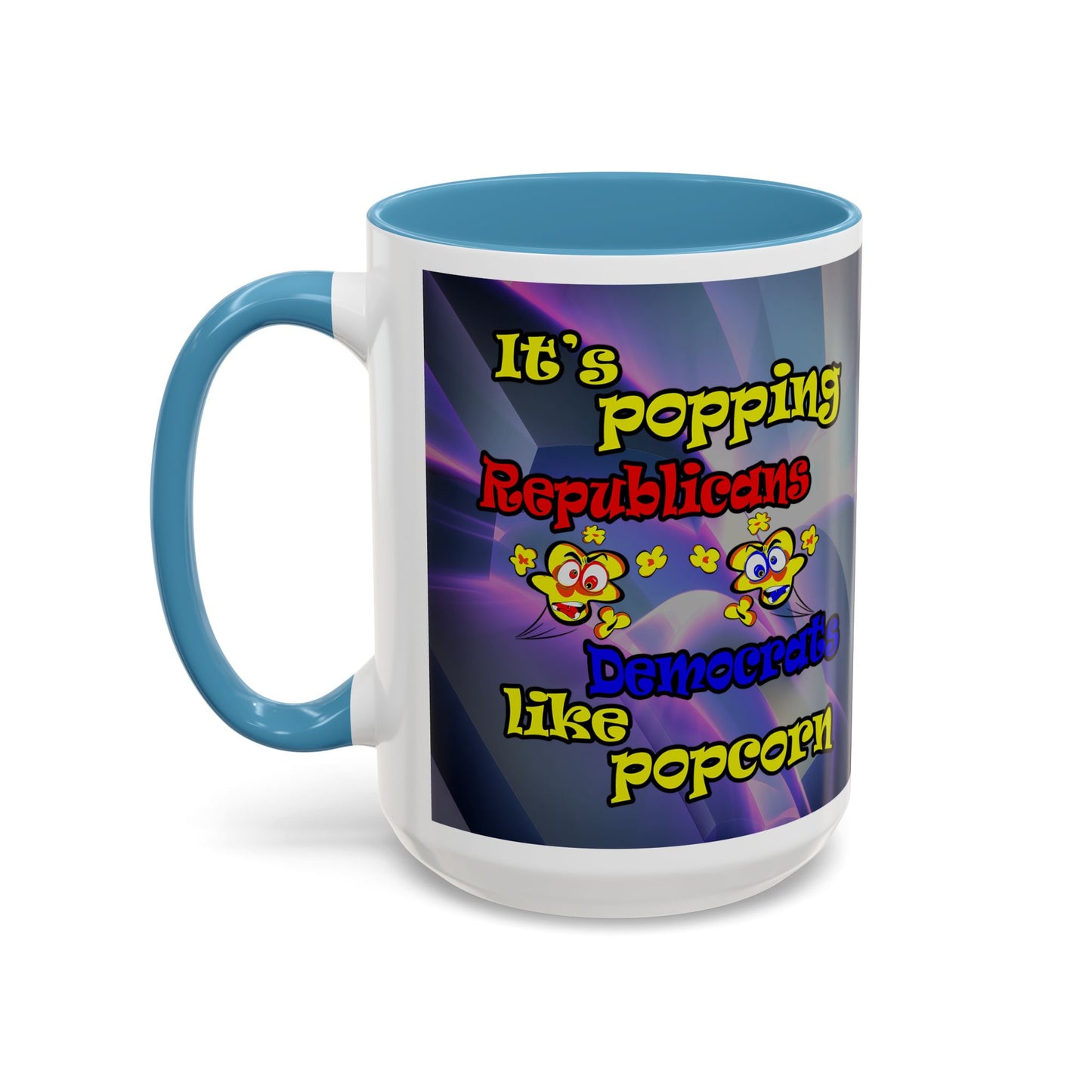 popping like popcorn - Accent Mug (grey-pink wave)