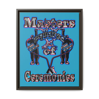 em cee squared - framed canvas art (turquoise)