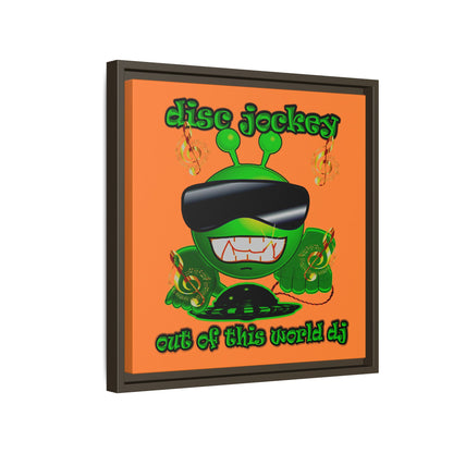 disc jockey - framed canvas art (crusta)