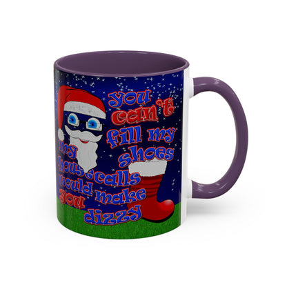 santa's shoes - Accent Mug ('snoops' background)