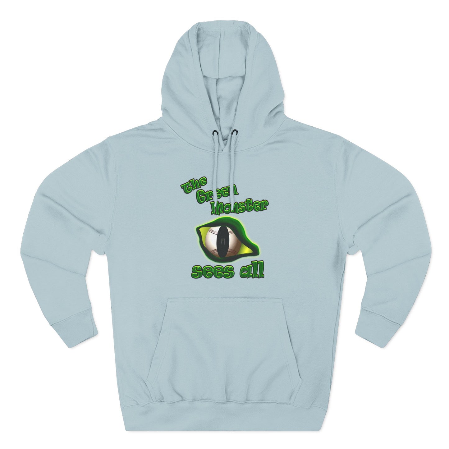 green monster - Three-Panel Fleece Hoodie